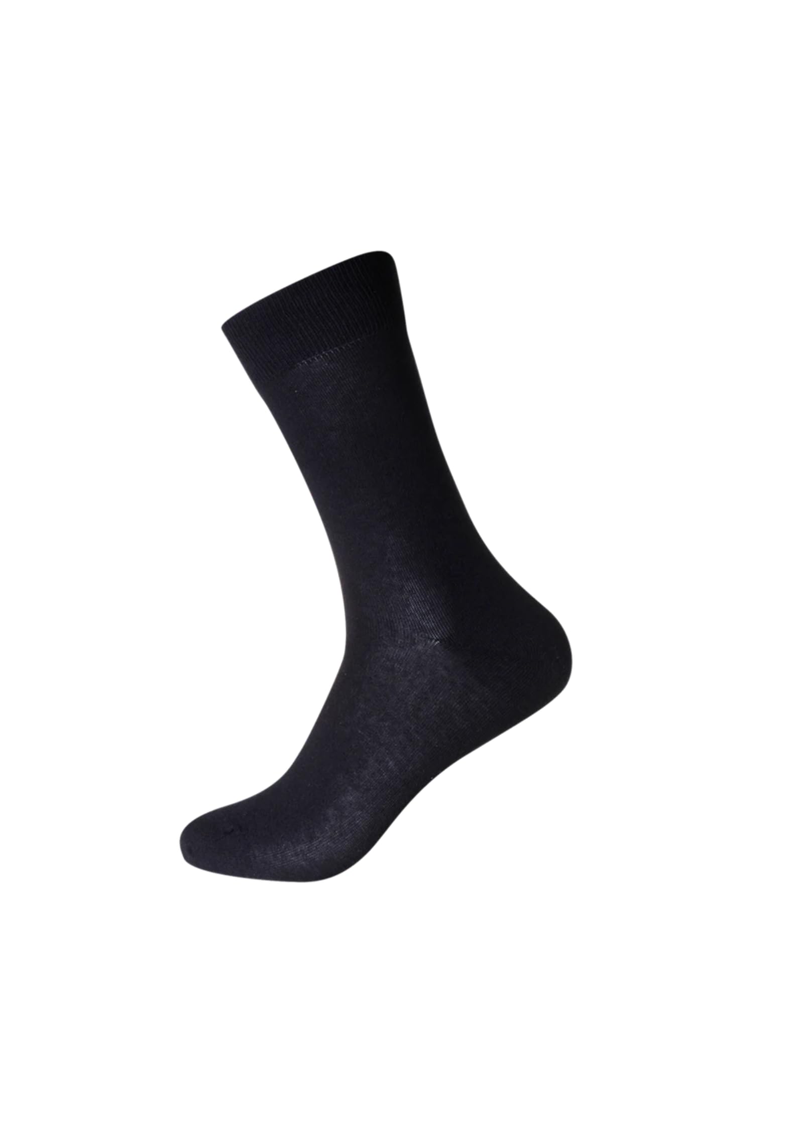 Frio Men's Black Fine Business [Seamless Toe] Plain Sock 6-11