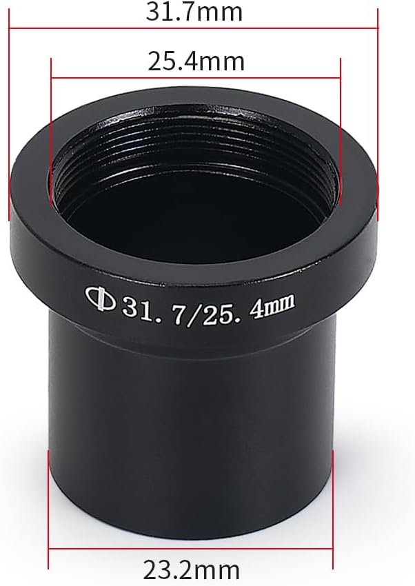 Microscope Adapter Set 0.5X C Mount Lens with 23.2mm/30mm /30.5mm Adapter Rings for CCD Camera and Digital Eyepiece