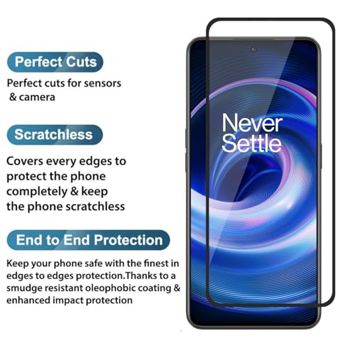 Image of POPIO Military-Grade Gorilla Tempered Glass For OnePlus 10R | 9H Hardness, Edge-to-Edge, Bubble-Free