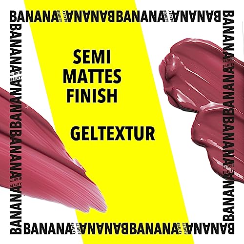 Banana Beauty Semi Matte Liquid Lipstick mit 10h Halt (Lady Licious/Beere) – Lippenstift matt für volle Lippen – Schutz vor Austrocknen & intensives Volumen