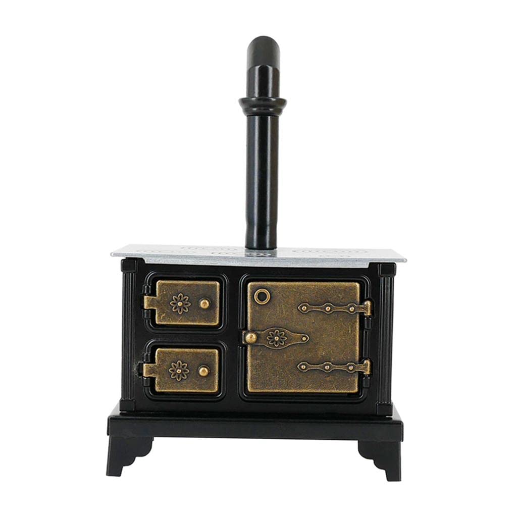 Amazon | レトロな1/12スケールのドールハウスストーブ、長い暖炉の