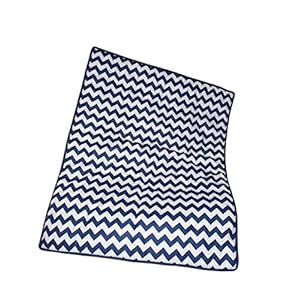 Baby Doll Bedding Chevron Crib Comforter, Navy