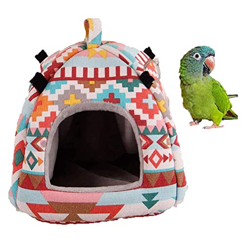 Image of Litewoo Bird Nest Hammock Tent Bed Toy for Parakeet Cockatiel Conure Cockatoo African Grey Amazon Budgie Lovebird Finch Canary Small Medium Parrot Hamster Rat Chinchilla Cage Perch