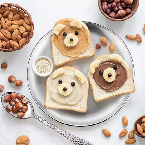 3 Stück Edelstahl Teller - Camping Teller Φ 20cm, Camping Geschirr Edelstahl Rundes Geschirr, Edelstahl Camping Teller, Stabile Edelstahl-Teller für Camping, Picknick, Wandern, Küche, Party