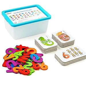 LiKee Alphabet Number Flash Cards Wooden Letter Puzzle ABC Sight Words Match Games Animal Counting Board Preschool…