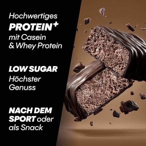 PowerBar Protein Plus Bar with only 107 Kcal - Low Sugar Protein Bars, Fitness Bars with Fiber - Chocolate Brownie (30 x 35g)