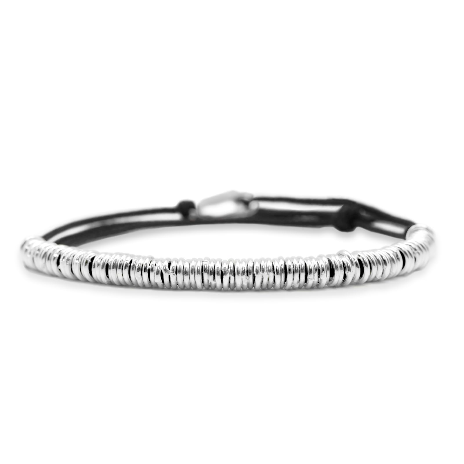 Nato Cuff - Armband Doppelt gewickeltes - Paracord und Silber 925 – Herren und Damen schmuck verstellbar,