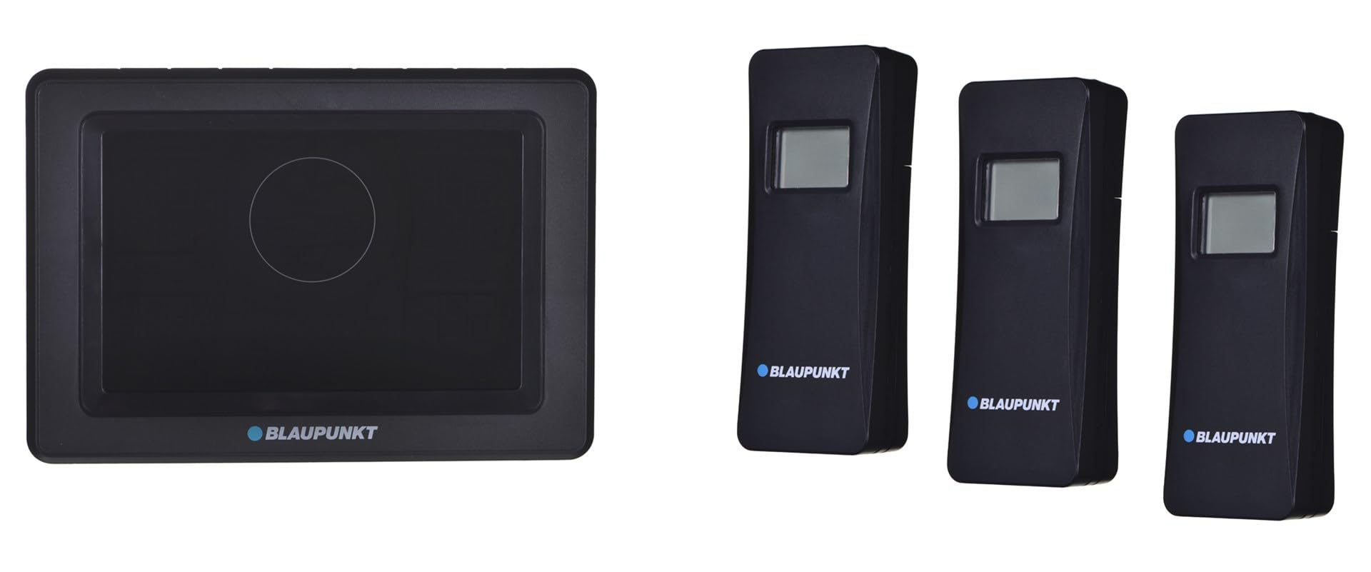 Blaupunkt WS40BK Wetterstation mit 3 externen Temperatur- und Luftfeuchtigkeitssensoren LCD-Display