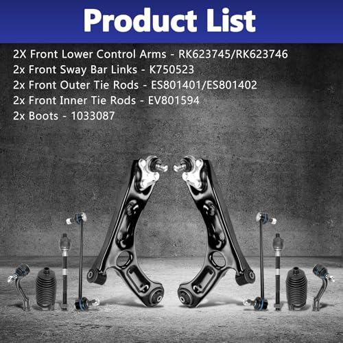 HAWK BROTHER Suspension Kit Replacement For Front Lower Control Arm 10 Pcs by HAWK BROTHER - Used condition - Image 7