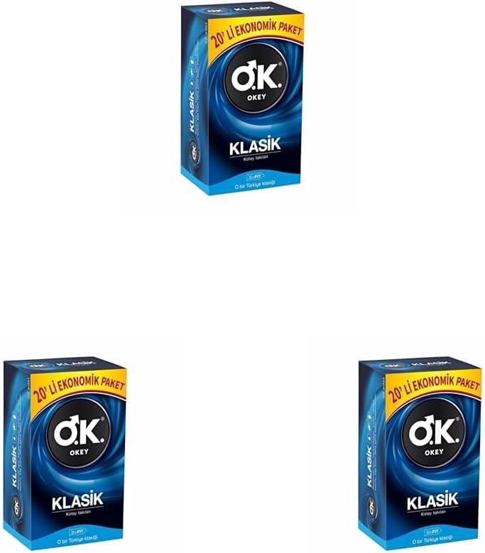 Okey Klasik Ekonomik Prezervatif 20 Adet 3lü paket