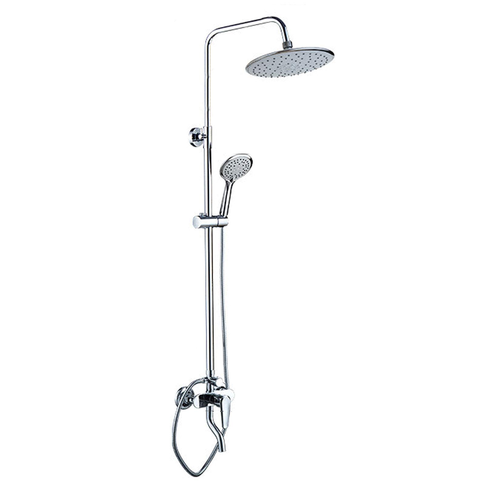 Système de douche mural moderne en laiton chromé pour votre salle de bain