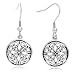 Stainless Steel Celtic-Knot Round Drop Earrings, With Fishhook Backing, For Pierced Ears, Great for Sensitive Ears, By Regetta Jewelry
