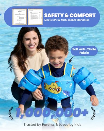 Image of Gogokids Puddle Float Jumper 24-66 Pounds, Toddler Swim Vest Kids Floaties