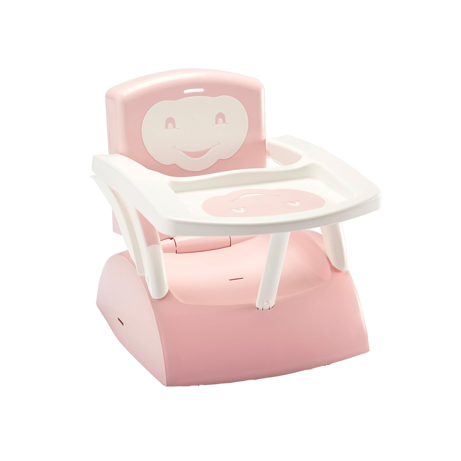 THERMOBABY Chair Booster - puderrosa | Sitzerhöhung mit abnehmbarem Tablett und 3-Punkt-Gurtsystem, erweiterbar zum Kindersessel. Ab 6 Monaten bis 15 kg.