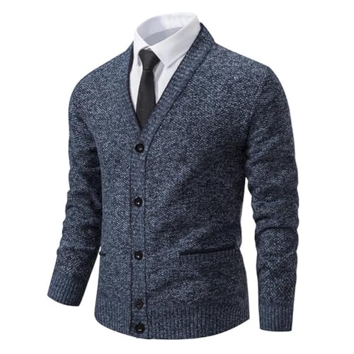 Men V Neck Knitted Sweater Solid Casual Knit Cardigan Slim Knitwear Open Front Cropped Cardigan2