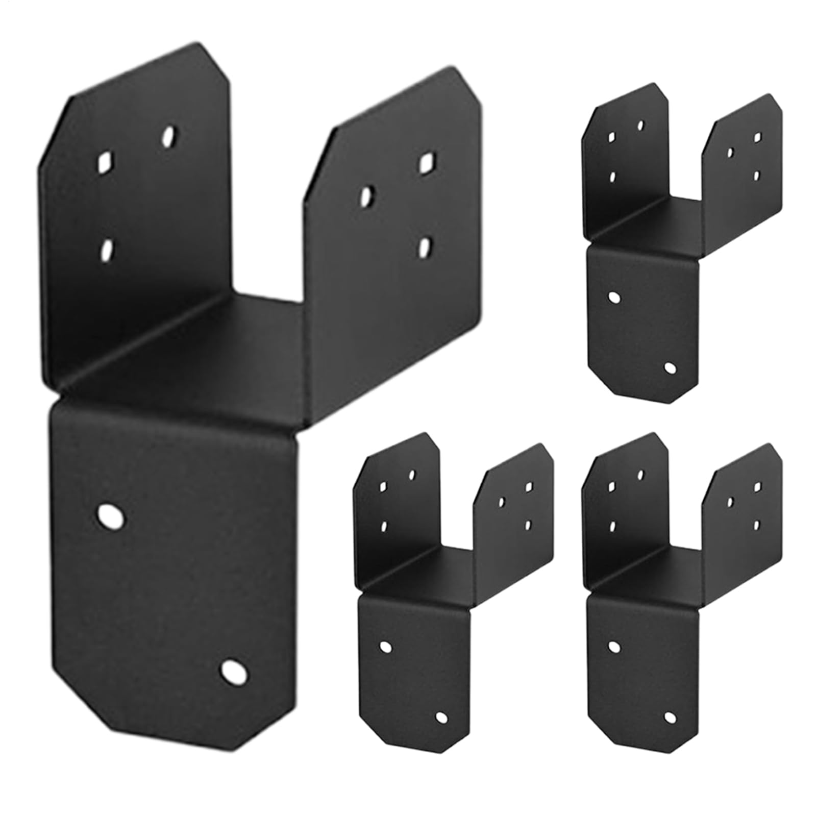 Conector de vigas de carga de 10x10 cm, 4 soportes metálicos para estructuras robustas