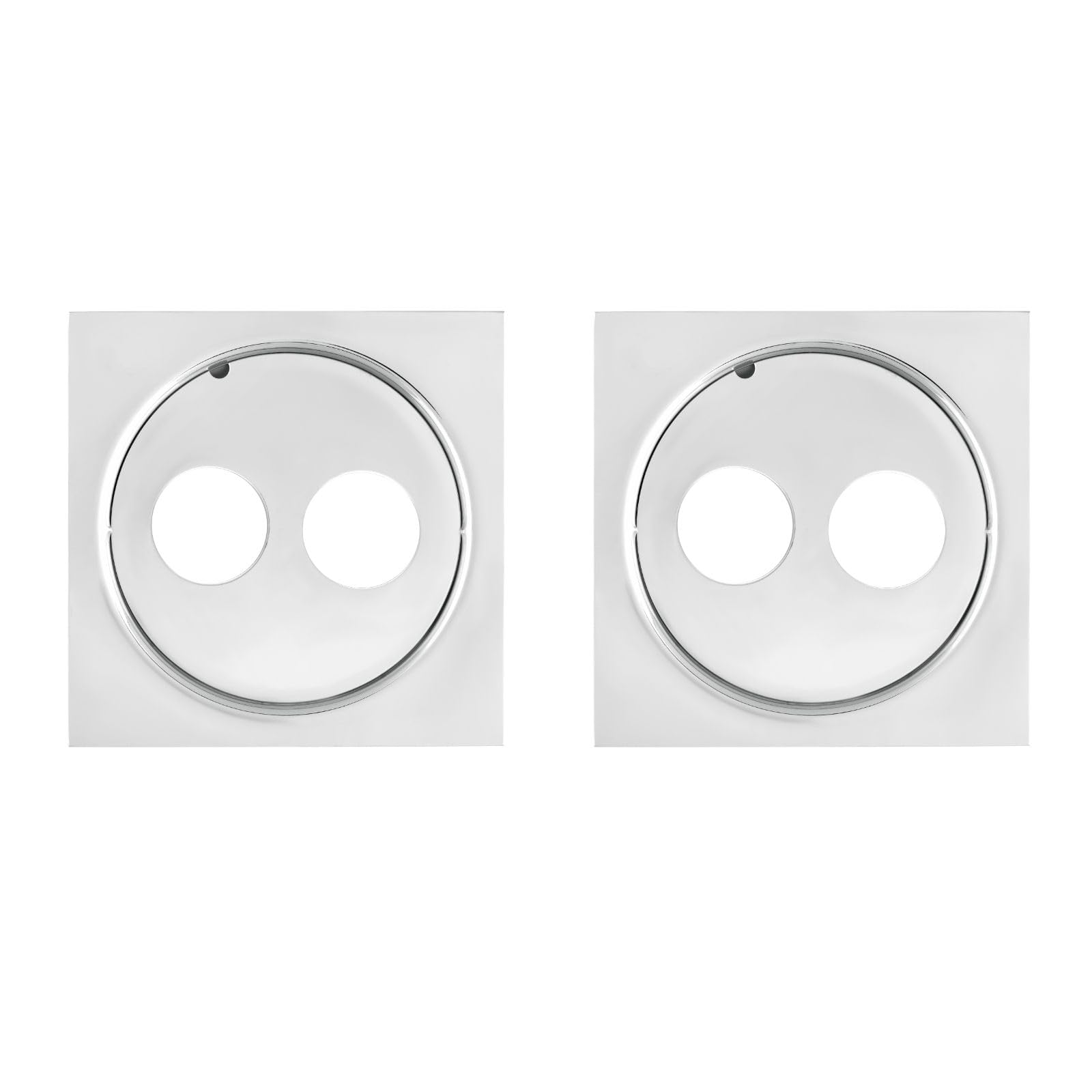 NEW WARE (Pack of 2) Stainless Steel Bathroom Jali/Trap Floor Drain with Double Hole Jali and Chrome Finish Water Drain Grating for Dishwasher/Bathroom - 5x5 Inch (B08J7XBFF3) Amazon Price History, Amazon Price Tracker