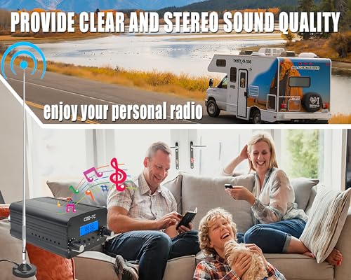 Image of FM Transmitter for Church, Long Range FM Broadcast Transmitter for Car Movies, Church Parking, Fireworks Show, Fireworks Display,