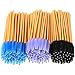 eBoot 300 Pieces Colored Disposable Mascara Wands Eyelash Eye Lash Brush Makeup Applicators Kit (Gold Handle, Multicolor Head)