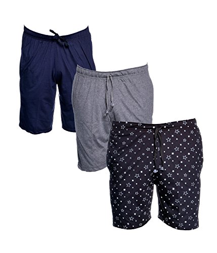 Cotton Blended Basic Shorts for Men(Pack of 3)-D11-NV_an_PRTB_03-P-image-14