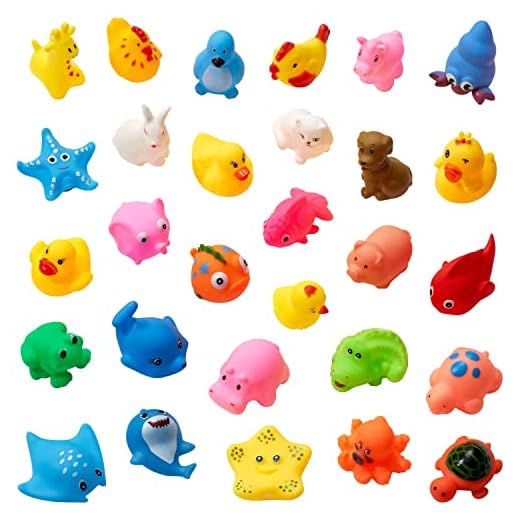 The Twiddlers - Juego de 30 Juguetes para el Baño de Animales - Animales Flotantes del Océano y de la Granja, Divertidos Juguetes para el Baño para Niños Pequeños y Bebés