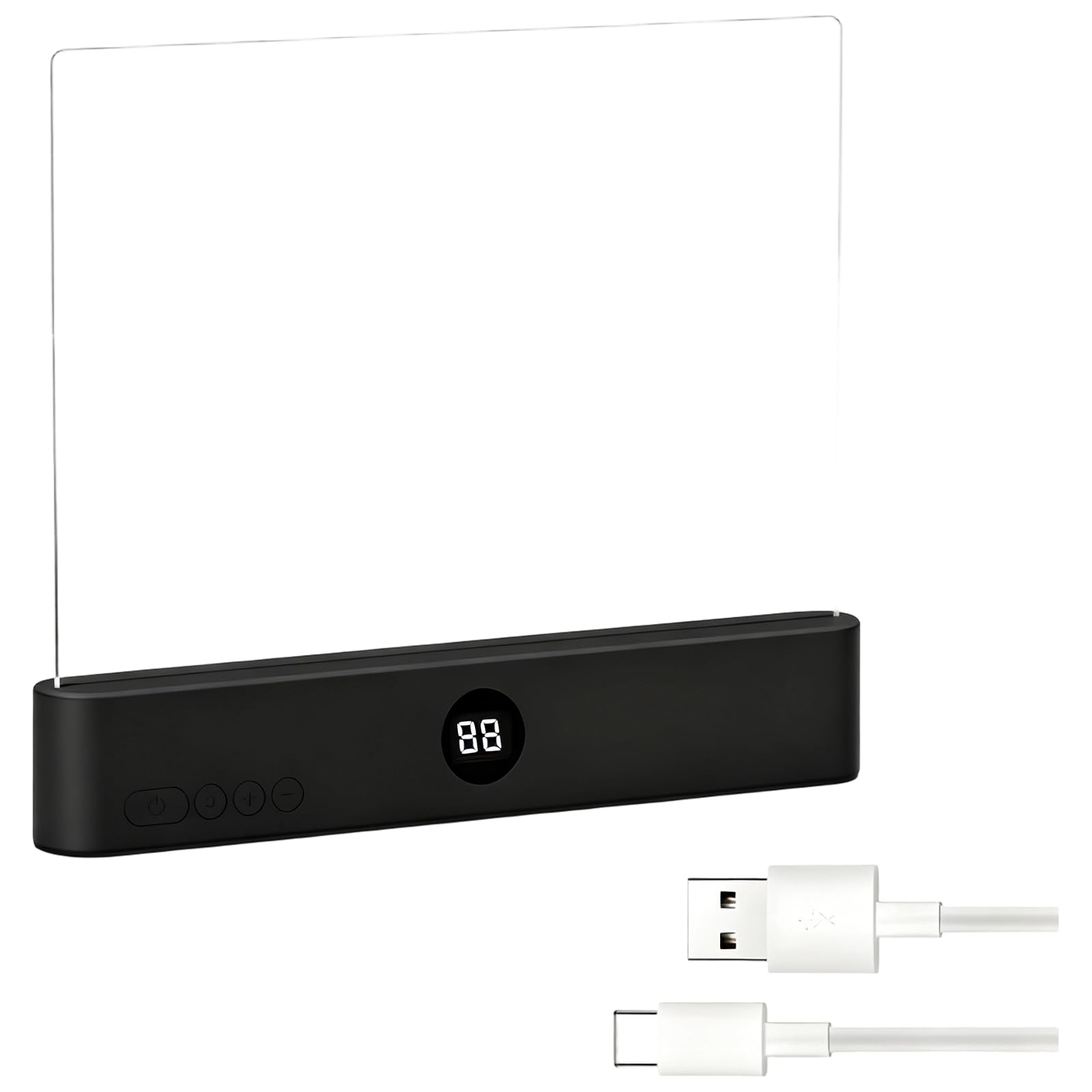 Luz de libro recargable LED transparente con panel regulable y 35h de batería 7