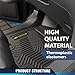 PIT66 Floor Mats Cargo Liners Compatible with Nissan Rogue 2014-2020 (No Rogue Sport or Select Models), (Heavy Duty) 3-Piece Premium All Weather Automotive TPE Liners alfombras para carro
