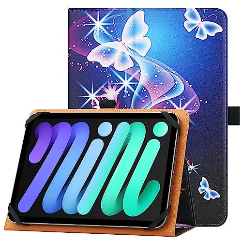 HGWALP Universal Case for 7 Inch / 8 Inch Tablet, Stand Folio Universal Tablet Case Protective Case for 7 Inch / 8 Inch Touchscreen Tablet, with Adjustable Attachment Strap and Stand-PLBF