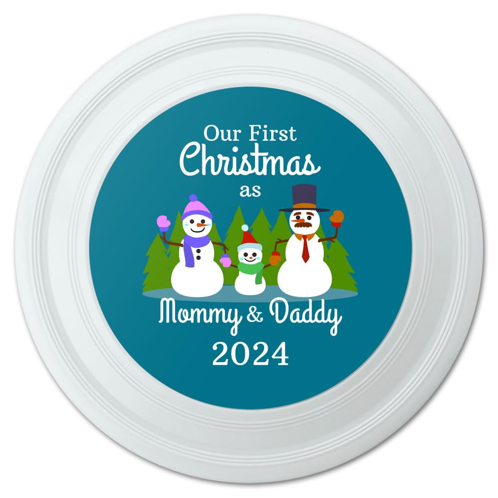 Our First Christmas as Mommy and Daddy 2024 Snowman Family Novelty 9