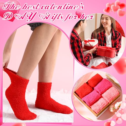 Image of Foaincore 12 Pairs Fuzzy Socks Bulk for Women Cozy Fluffy Slipper Socks Warm Soft Sleeping Gifts for Home
