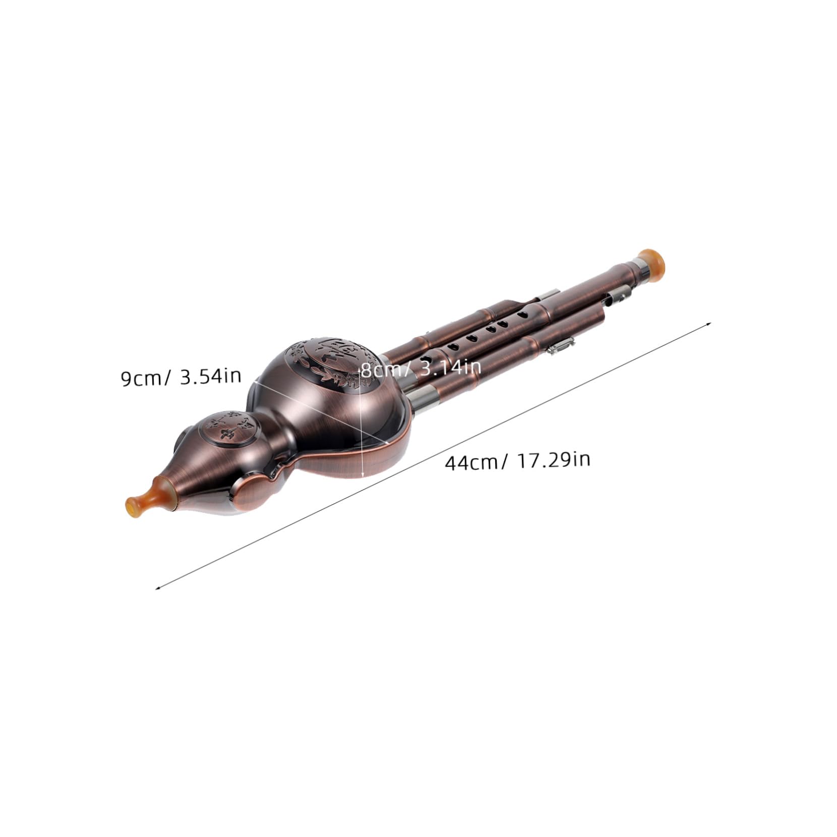 ABOOFAN Flauta de Cucurbitácea Tradicional China para Principiantes en Tono C, Material Pp Seguro, Diseño Estilo Chino Estuche Protector, Instrumento Musical Étnico para Varios estilos