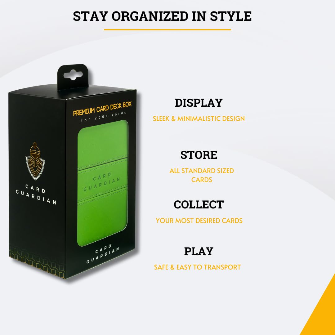Amazon.com: Card Guardian - Premium Double Deck Box (Lime Green