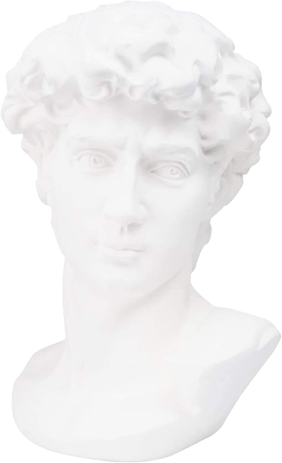Greek David Head Figurine Resin Roman Mythology God Sculpture Poetry Resin Head Bust Sculpture Figurine for Tabletop Decoration