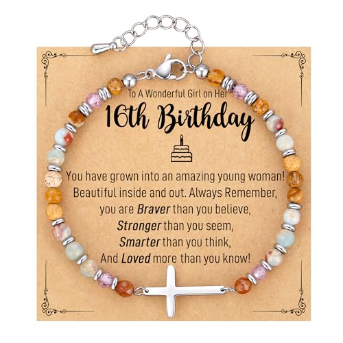 Dainty Cross Bracelet for Women - 13th to 60th Birthday Gifts for Her, Christian Gifts for Women, Sister, Friend, Mom, Daughter | Birthday, Valentine's Day, Easter, Christmas Gift