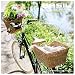 Basil Cento Fahrradkorb – Hinterrad – Rattan Look – wetterfest – Kunststoff – 47×47×22 cm – Seagrass