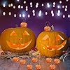 MFUOE Mini palline per albero di Halloween, zucca artificiale, luccicante, da appendere, per Halloween, decorazione per interni ed esterni (24) #2