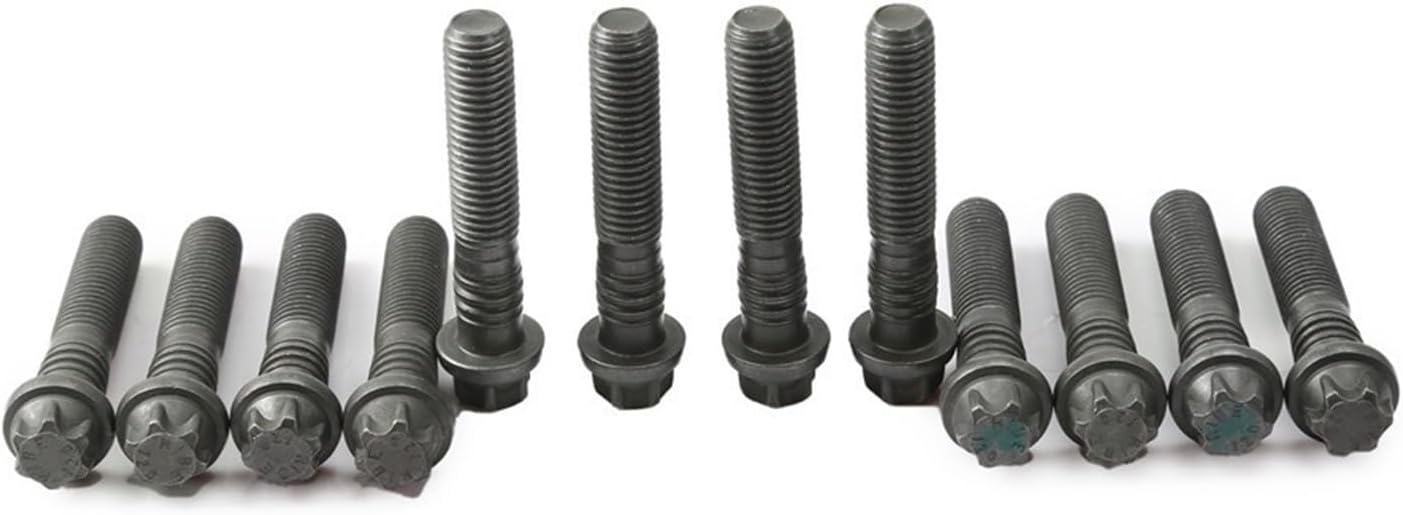 Connecting Con Rod Screws Bolts Kit M9x1.25x47mm Compatible with BMW B38 B48 B58 N20 N55 11241744319 11247589671 Car Accessary (Color : 12 Pcs)