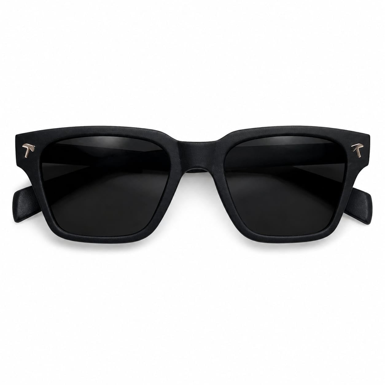 men's classic square sunglasses, black frame, uv400 protection, lightweight, for driving and outdoor use
