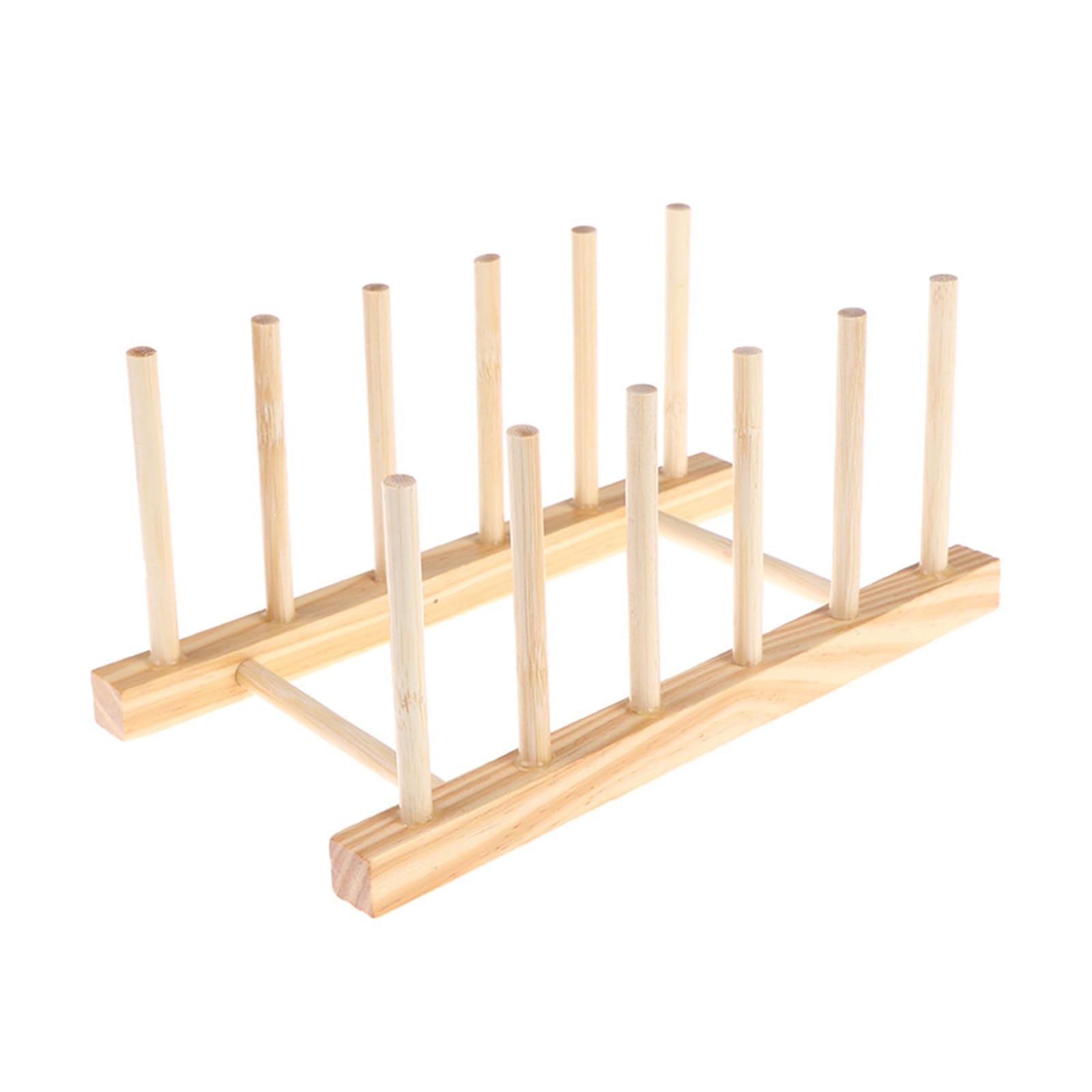 YUPLIODSX Wooden Dish Rack Wooden Plate Dish Drying Rack