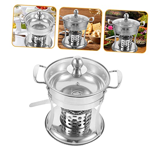 Olla Hotpot pequeña de acero inoxidable con cocina portátil miniatura 6