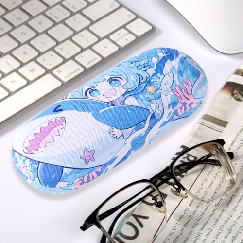 Image of PERFECTSIGHT Hard Shell Eyeglasses Case, PU Leather Protective Glasses Case, Cute Eyeglass Case for Women Men Girls