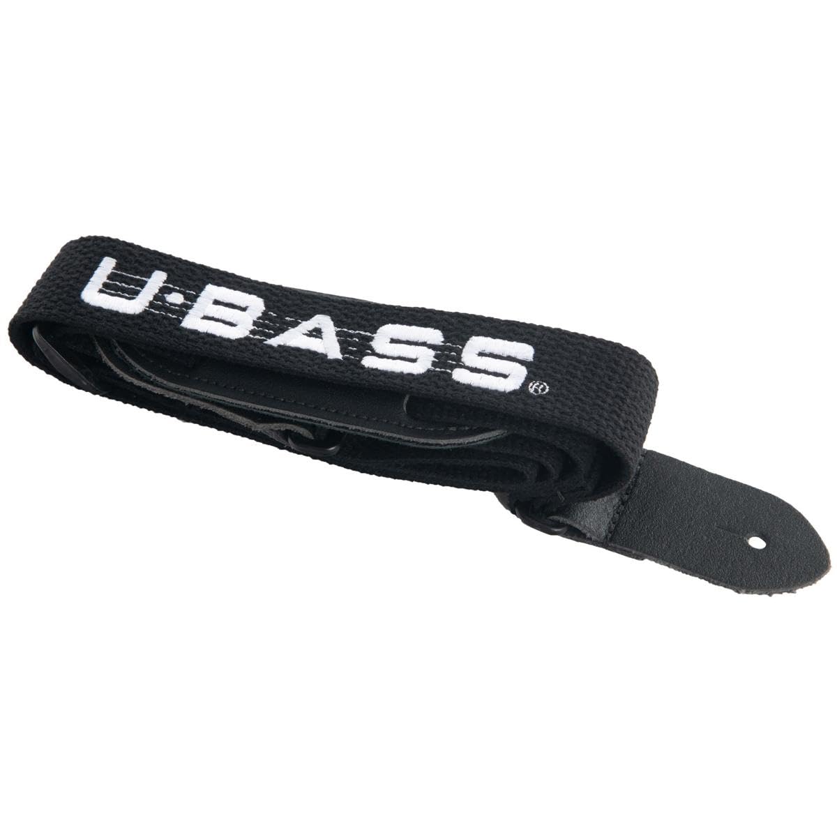 Kala Brand Music Co. 1.5" U*BASS Black Cloth Strap With Embroidery (K-STPC-UBASS)