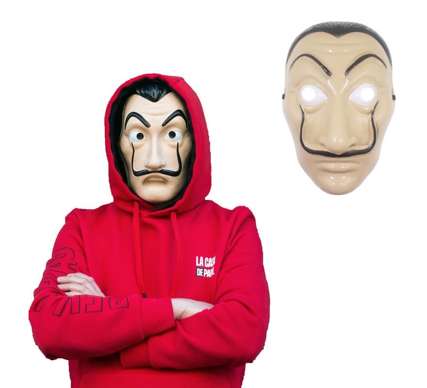 Udekit Salvador Dali Mask For Women Men Costume of Halloween Accessories Props For Masquerade Bar Decoration Party Cosplay