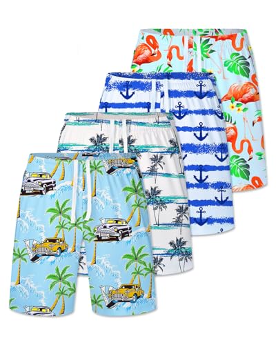 Liloak 2/3/4 Pack Men's Beach Shorts Casual 9