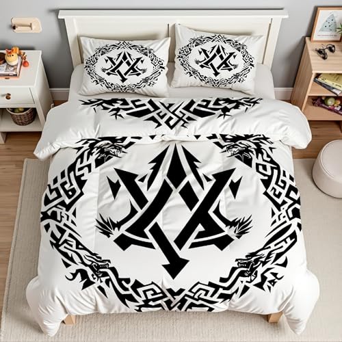 Edredón Cama 80 GeometríA Edredón Nórdico 135x200 Abstracto Edredones Suave, Cálido y Transpirable, Edredon Nordico Microfibra con 2 Fundas Almohada 50x75