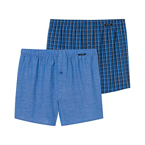 Schiesser Herren 2 PACK Boxershorts Baumwolle Web Multipack - Webboxer,...