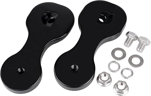 Miniatura 3 de Adaptador de soportes de espejo retrovisor de motocicleta negro compatible con Harley Touring Batwing Bagger Electra Glide Street Glide Tri Glide