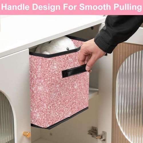 Boîte de rangement avec poignées solides et structure pliable en tissu cube