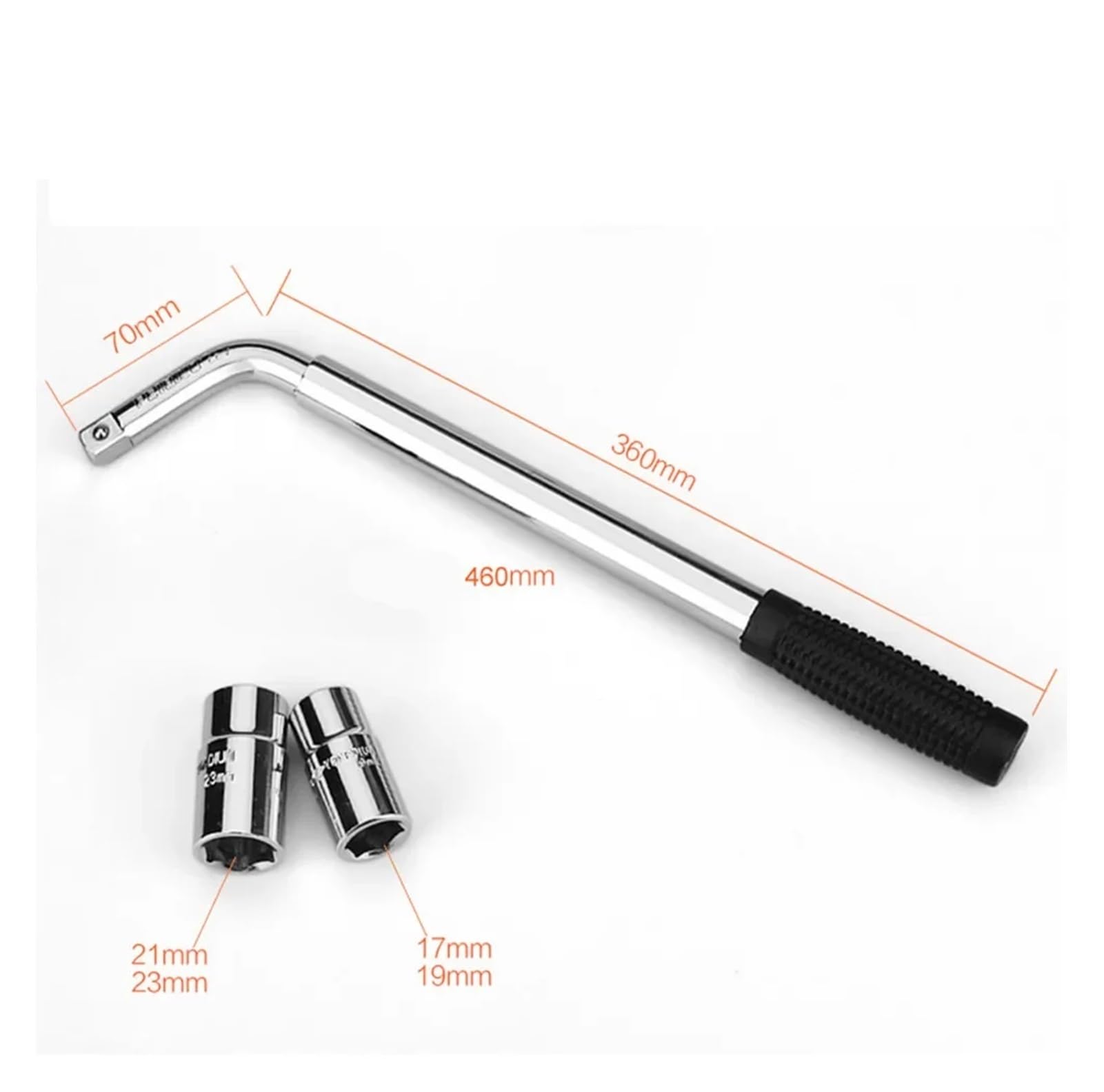 Teleskop-Radmutternschlüssel, Radmutternschlüssel mit Steckschlüssel, Autoreparaturwerkzeug, 17/19, 21/23 mm, Werkzeug for Ersetzen von Fahrzeugteilen