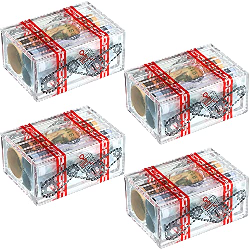 Sumind 4 Pieces Transparent Box Can You Unlock Treasure Brainteaser Puzzle Trick Secret Cash Box Puzzle Fun Brain Challenging Game Christmas Stocking...